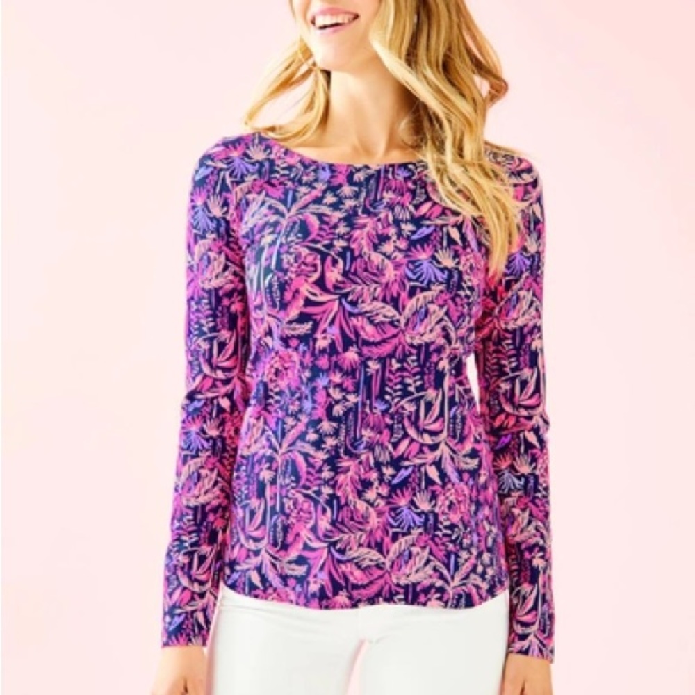 LILLY PULITZER Tristan Top in Bright Navy Swing of things